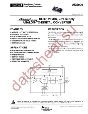 ADS900E datasheet  